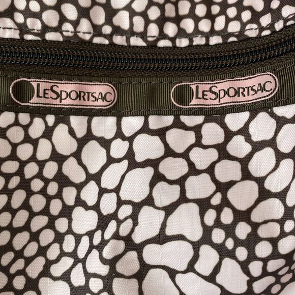 LeSportsac Pink and Brown Animal Print Crossbody Shoulder Bag Adjustable - Picture 3 of 6